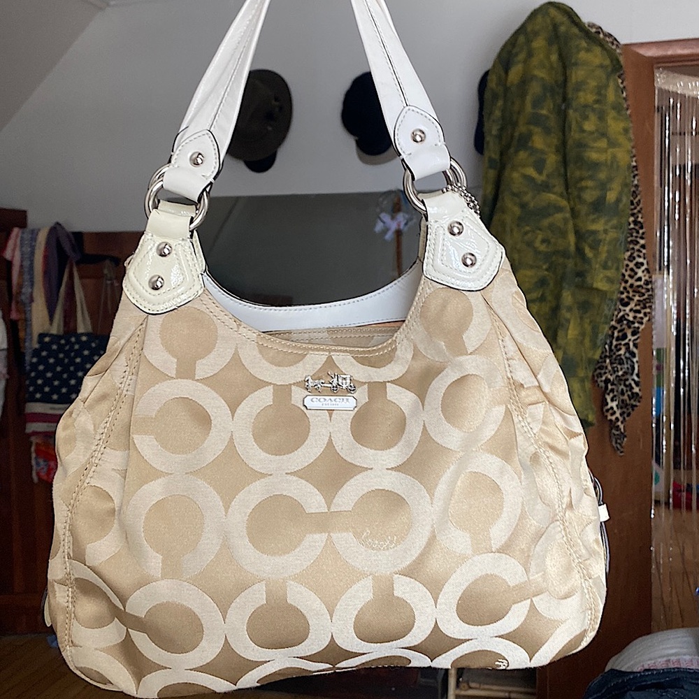 Vintage Coach 3 compartment shoulder bag